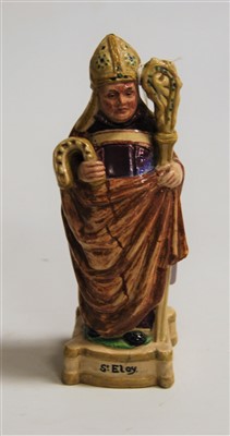 Lot 222 - A Victorian Staffordshire figure of St Eloy,...
