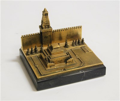 Lot 230 - A modern brass desk weight in the form of a...