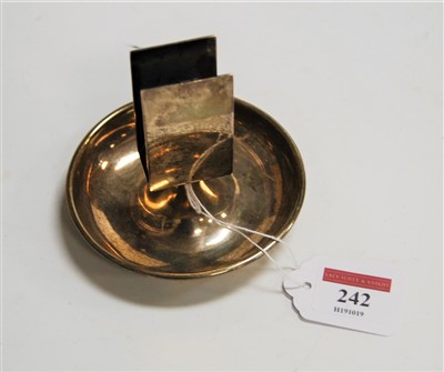 Lot 242 - A 1930s silver matchbox holder / ashtray