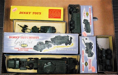 Lot 1961 - Four various boxed Dinky Toys military diecast...