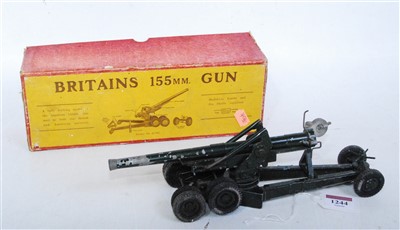 Lot 1244 - A Britains No. 2064 155mm field gun comprising...