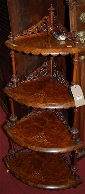 Lot 1098 - A mid-Victorian figured walnut and floral...