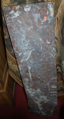 Lot 1164 - A 19th century French red variegated marble...