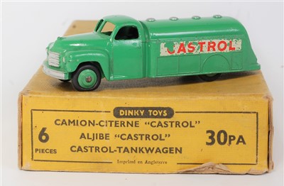 Lot 2001 - A Dinky Toys No. 30PA Castrol tanker trade box...