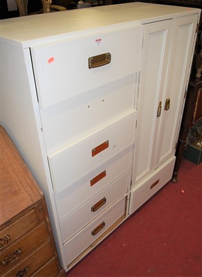 Lot 1179 - A contemporary white painted compactum, fitted...