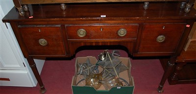 Lot 1182 - A 19th century mahogany sideboard, fitted with...