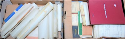 Lot 26 - Two trays containing civil engineers reference...