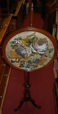 Lot 1233 - A mid-Victorian walnut and floral Berlin...