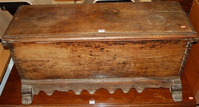 Lot 1241 - An 18th century provincial fruitwood six plank...