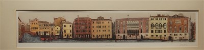 Lot 1021 - Contemporary lithograph - Venetian scene;...