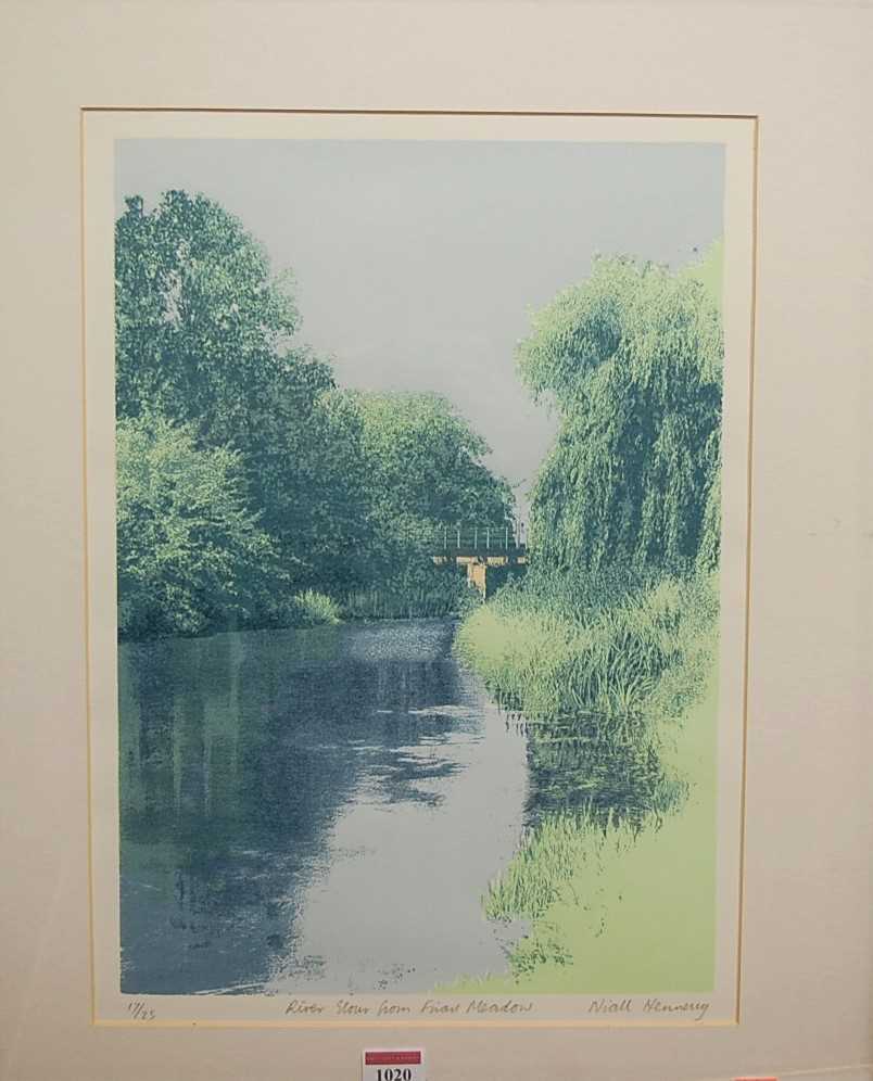 Lot 1020 - Niall Hennessy (b.1941) - Pair; River Stour...