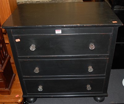 Lot 1254 - A painted hinge top commode in the form of a...