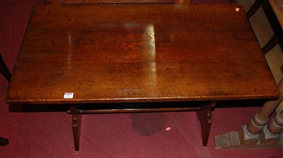 Lot 1272 - A joined oak rectangular low occasional table...