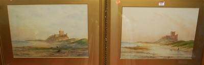Lot 1064 - H. Baker - Pair; Coastal scenes, watercolours,...