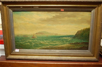 Lot 1071 - J.C. Maggs - Coastal scene, oil on canvas,...
