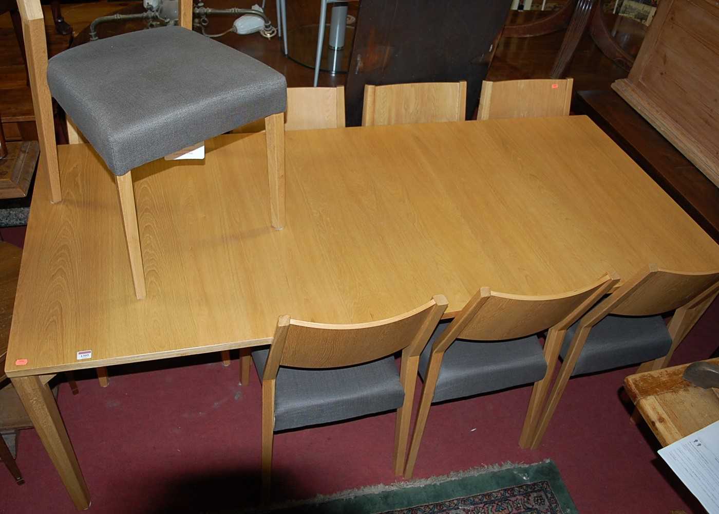 ercol light oak dining table