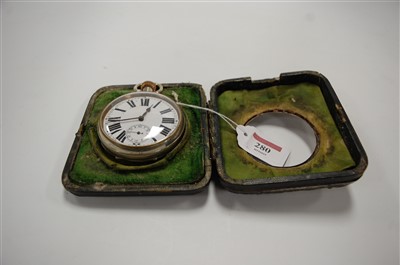 Lot 280 - A circa 1900 nickel cased Goliath pocket watch,...