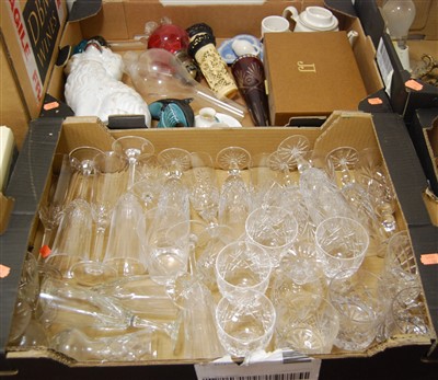 Lot 411 - Three boxes of miscellaneous items to include...