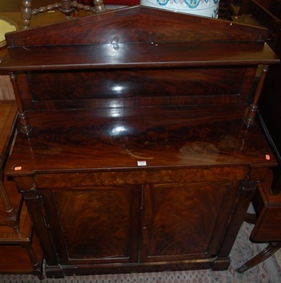 Lot 1353 - A George IV flame mahogany chiffoniere, having...