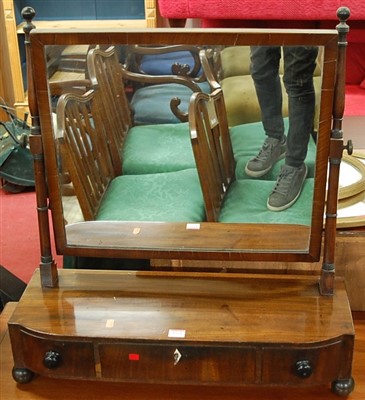 Lot 1354 - A Regency mahogany swing dressing table mirror,...