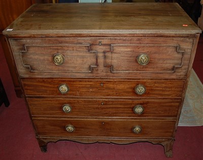 Lot 1363 - A Regency mahogany square front secretaire...