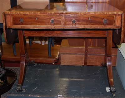 Lot 1369 - A 19th century mahogany and satinwood and...