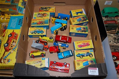 Lot 1415 - A box containing a quantity of boxed Matchbox...