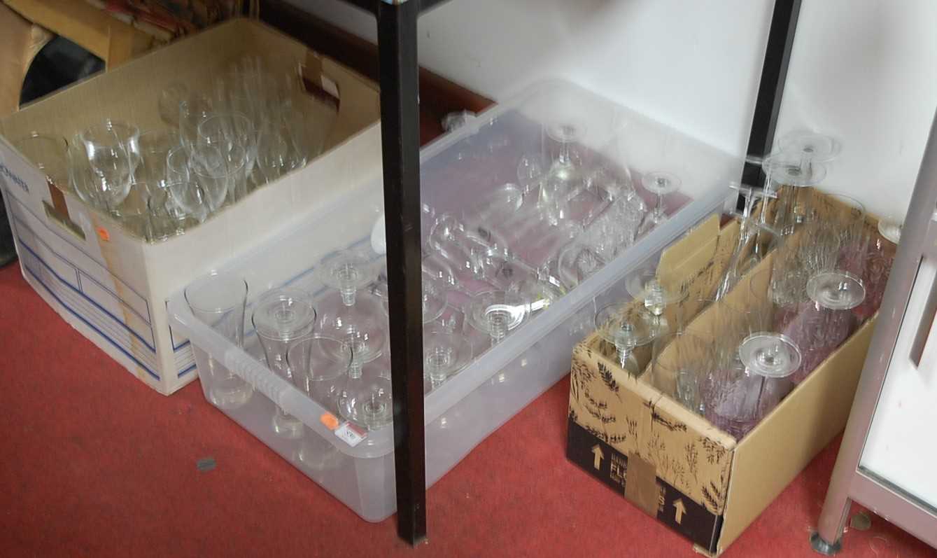 Lot 530 - Three boxes of mixed drinking glasses