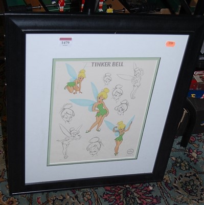 Lot 1479 - A framed and glazed limited edition Tinkerbell...