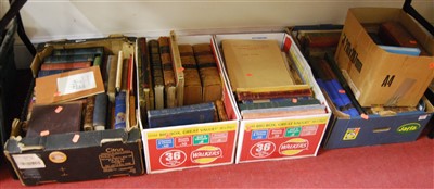Lot 493 - Five boxes of various books to include two...