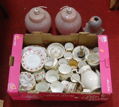 Lot 496 - A collection of porcelain teaware to include...