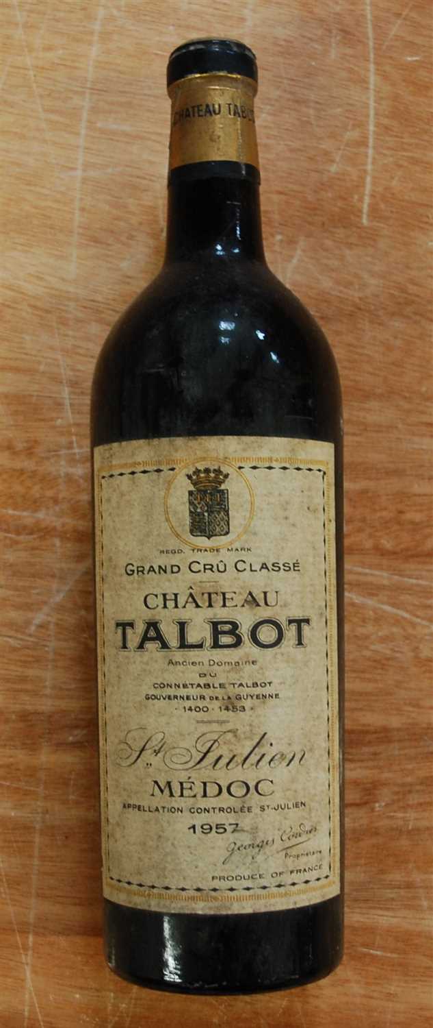 Lot 1004 - Château Talbot , 1957, St Julien Medoc, one...