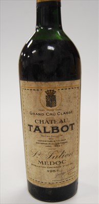 Lot 1004 - Château Talbot , 1957, St Julien Medoc, one...