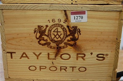 Lot 1270 - Taylor's, 1992 vintage port, six bottles (OWC)