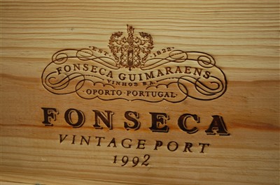 Lot 1271 - Fonseca, 1992 vintage port, six bottles (OWC)
