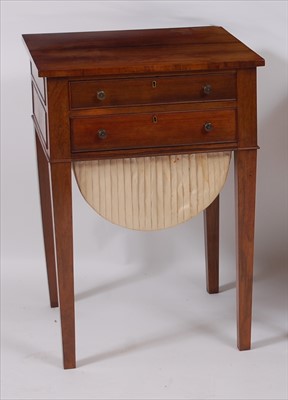 Lot 2494 - A circa 1830 rosewood needlework table, the...