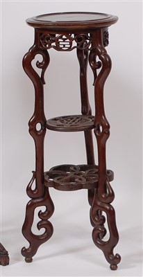 Lot 2318 - An early 20th century Chinese carved hardwood...