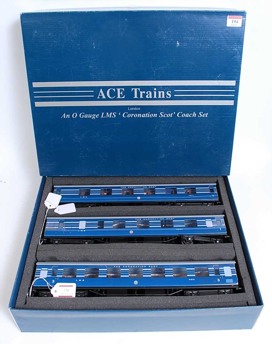 Lot 194 - ACE Trains C20A set of three coaches LMS...
