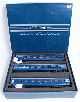 Lot 194 - ACE Trains C20A set of three coaches LMS...