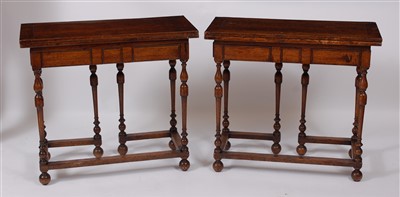 Lot 2493 - A pair of oak tea tables, in the 17th century...