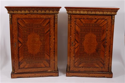 Lot 2530 - A pair of 19th century French rosewood and...