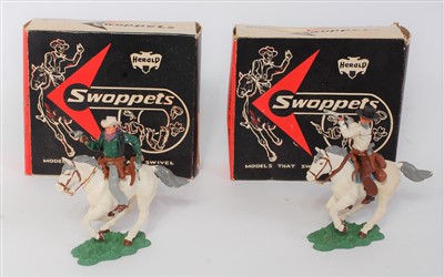 Lot 1261 - A Herald Swoppets mounted plastic cowboy...