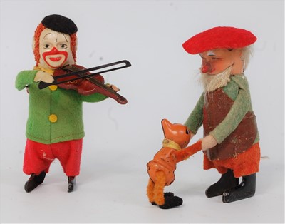 Lot 3199 - Two Schuco tinplate and soft covered clockwork...