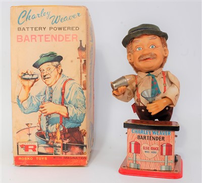 Lot 3215 - A TN Toys of Japan Charlie Weaver bar tender...