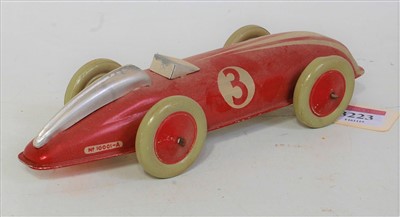 Lot 3223 - A Chad Valley Harborne tinplate racing car...