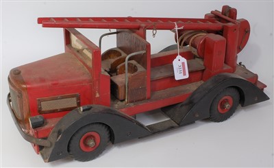 Lot 3231 - A large scale home made model of a wooden and...