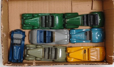 Lot 2036 - Seven various loose Dinky Toy diecast saloons...