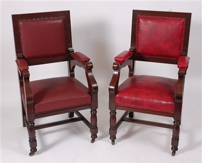 Lot 2528 - A set of fourteen late Victorian mahogany...