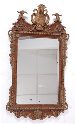 Lot 2523 - A walnut and gilt composition framed wall...