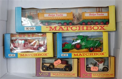 Lot 2318 - Five various boxed Matchbox Kingsize and...